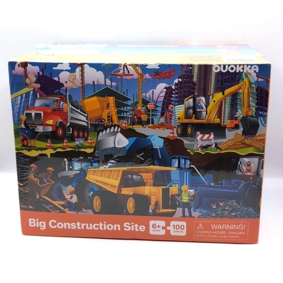 NIP Three (3) Quokka 100 Piece Puzzles - Dragons, Pirates & Construction Themes - Picture 2 of 7